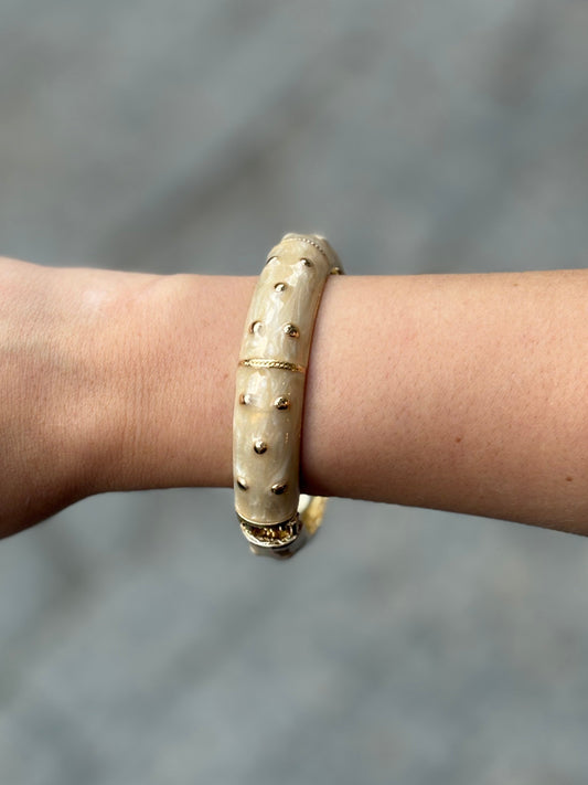 Bracelete Serene Esmaltado Perolado