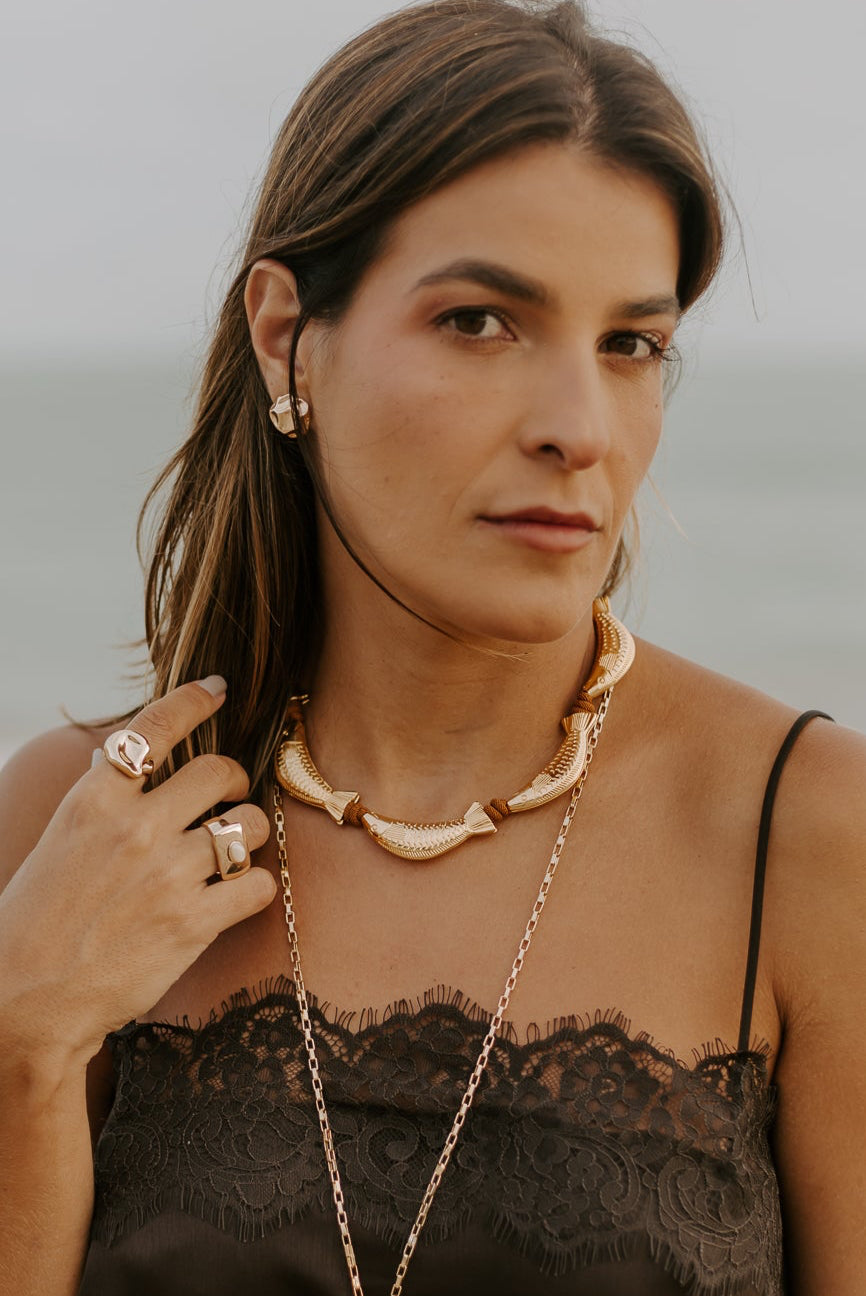 Colar Corda Marrom Sardinha