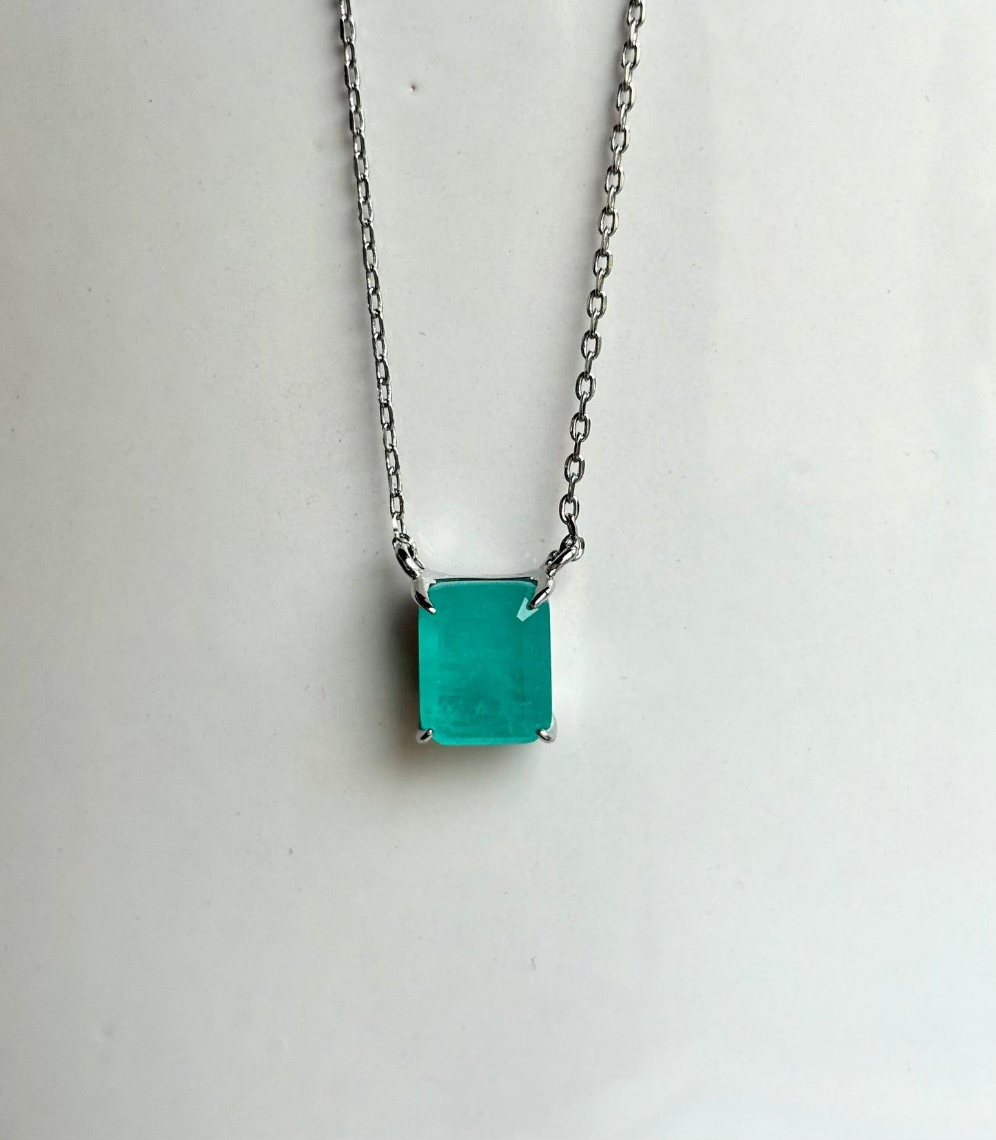 Colar Zircônia Fusion Ret Prata