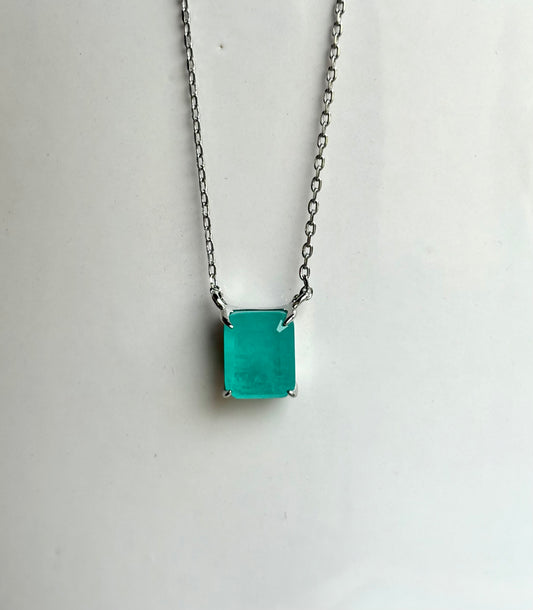 Colar Zircônia Fusion Ret Prata