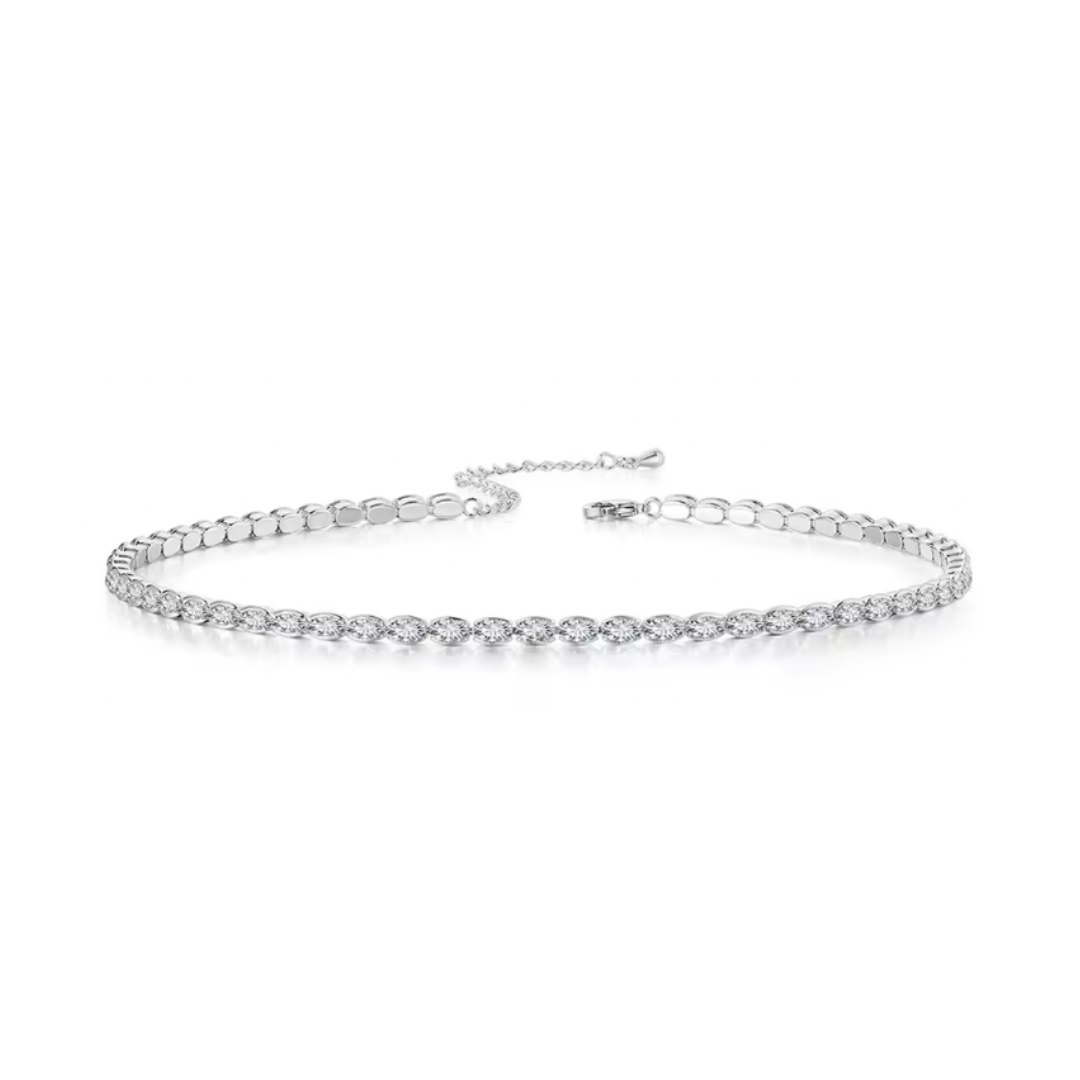 Colar Riviera Oval Prata