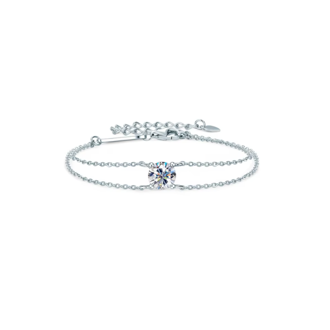 Pulseira ponto de luz moissanite