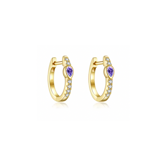 Brinco Argola Purple