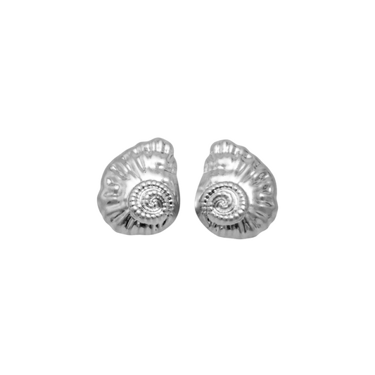 Brinco Snail Trama Prata